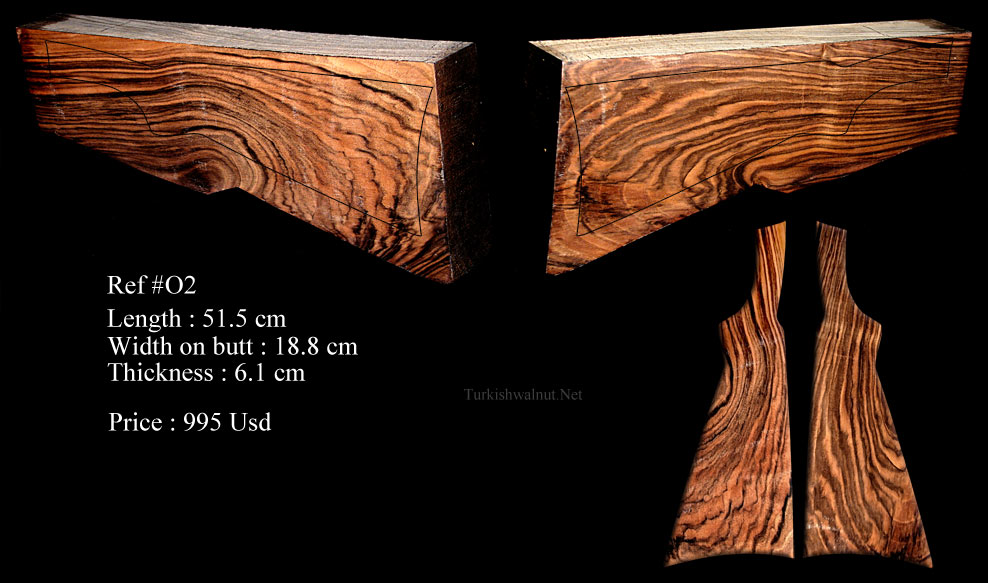 Turkish walnut gun stock blanks