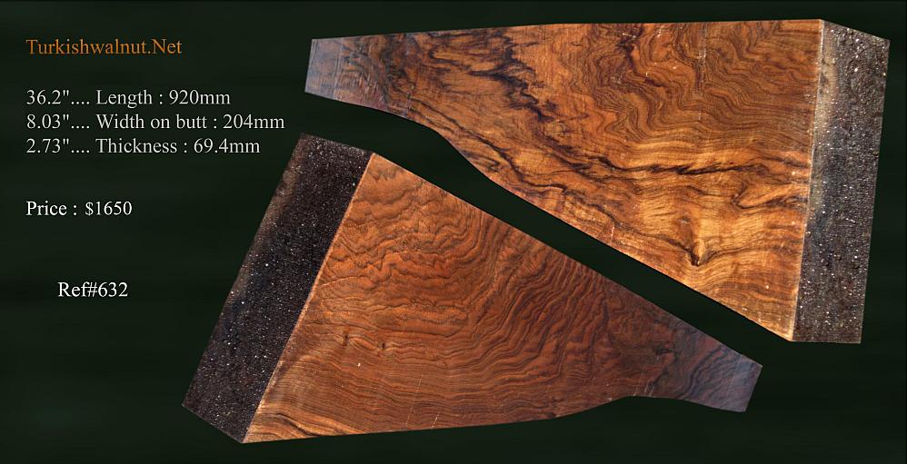 Turkish walnut rifle stock blank