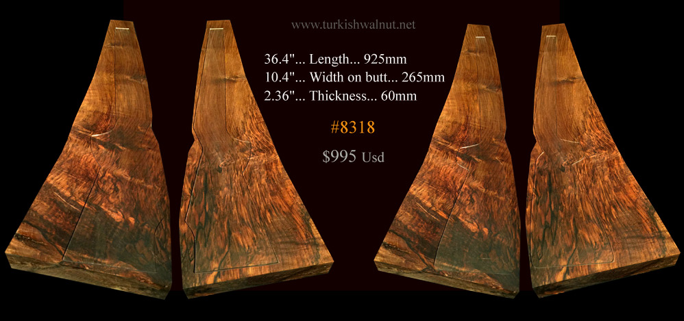 Turkish Walnut Rifle Stock blank