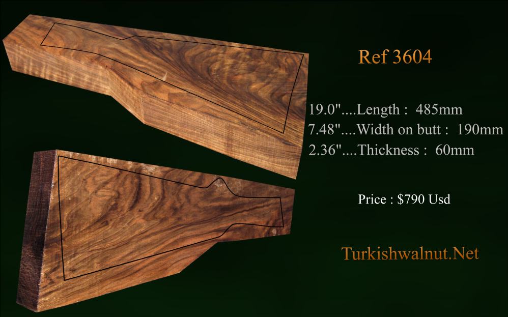 Side by side gunstock blank