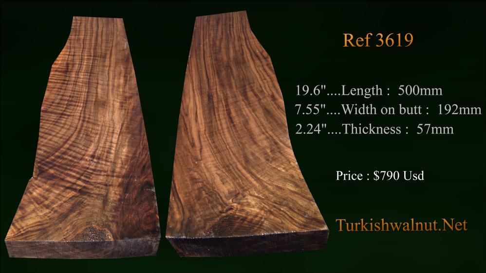 AAA Fancy Feather Gun stock blank