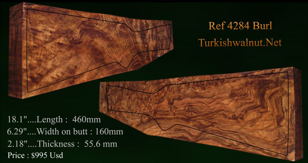 Turkish walnut stock blank