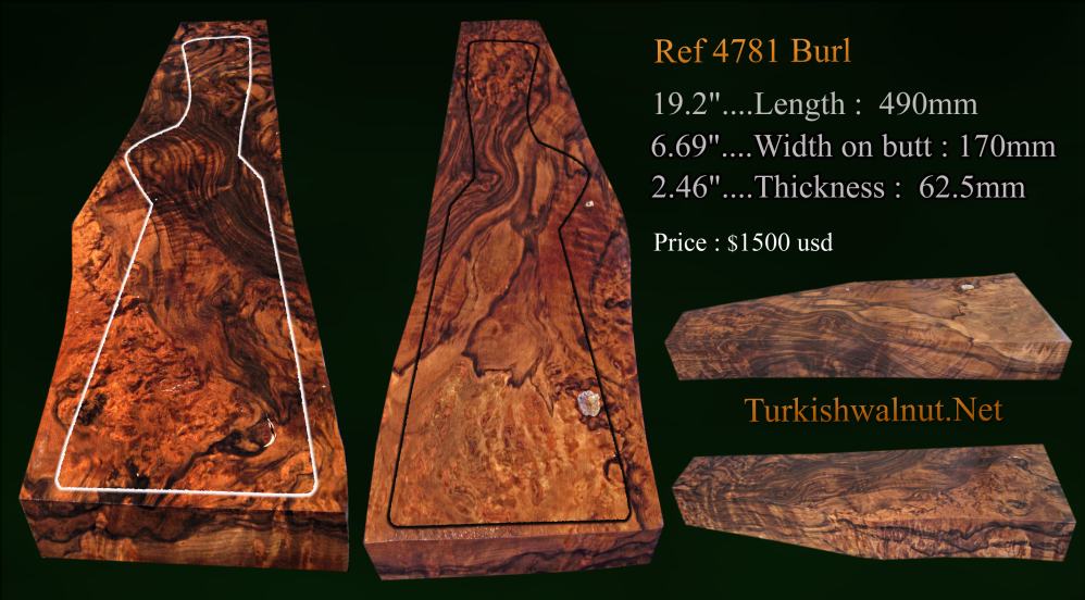 Turkish Walnut Gun stock blank