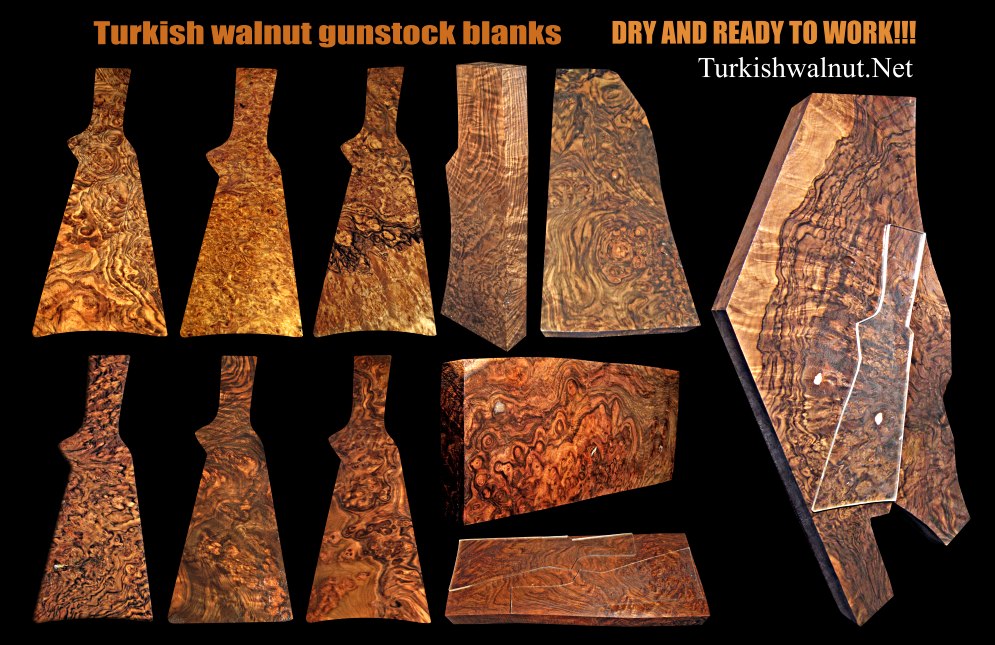 Exhibition grade Burl Turkish / Circassian walnut stock blanks