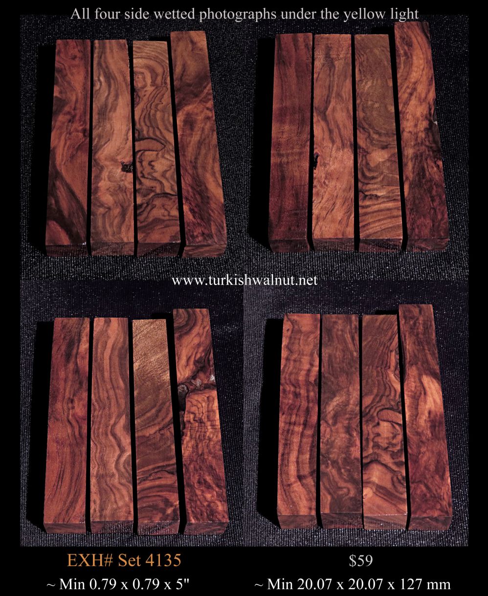 Exhibition grade Turkish walnut pen blanks