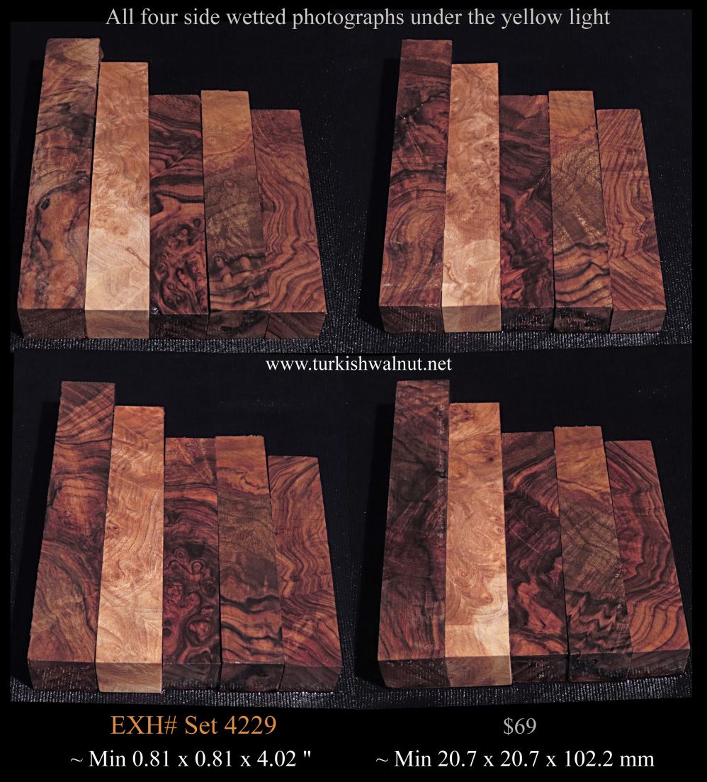 Exhibition grade Turkish walnut pen blanks